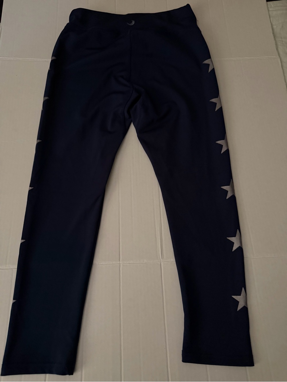 #137 Navy Star-Trim Women's Leggings